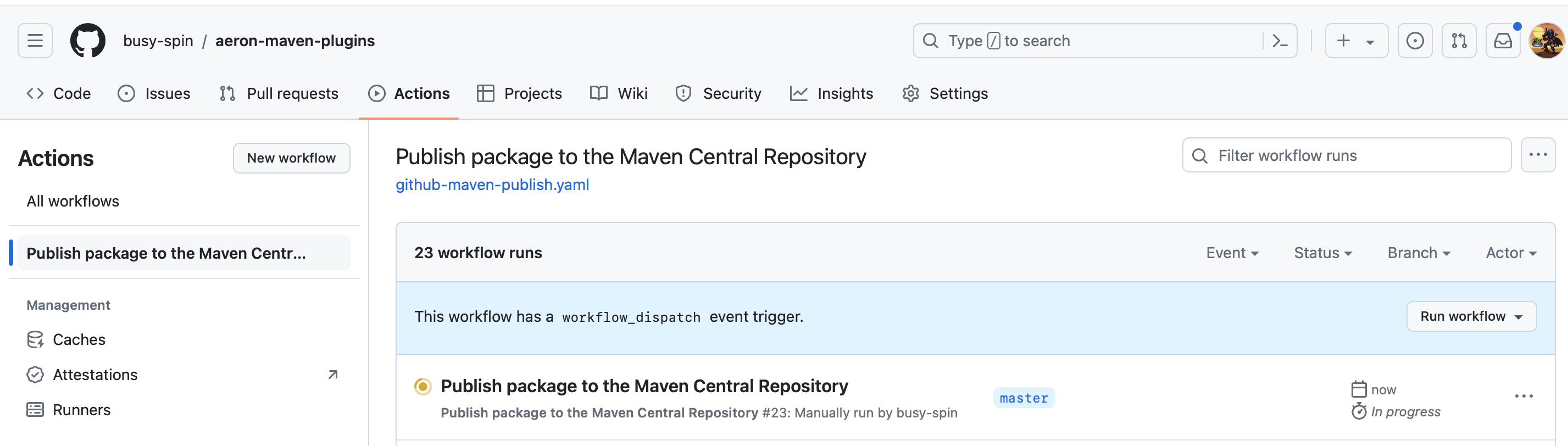 GitHub Action Run